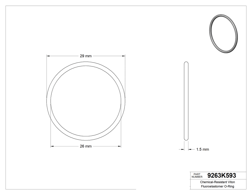 Technical drawing - 9263K593